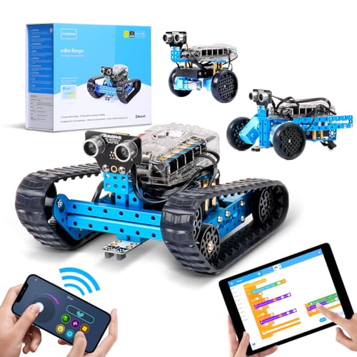 Makeblock mBot Ranger Roboter Programmierbarer 3 in 1, Roboter Bausatz für Kinder ab 8 Jahre, APP-Ferngesteuerte Roboter Kinder Spielzeug können mit Scratch/Arduino programmiert Werden